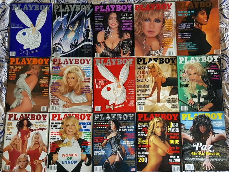 Playboy Magazines (lot of 15) - (a lot of the Centerfolds are of woman of color)