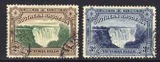 SOUTHERN RHODESIA King George V 1932 Victoria Falls Set SG 29 & SG 30 FU