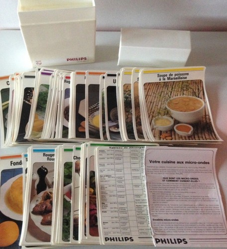 PHILIPS MICRO WAVE REZEPTKARTEN SET VINTAGE