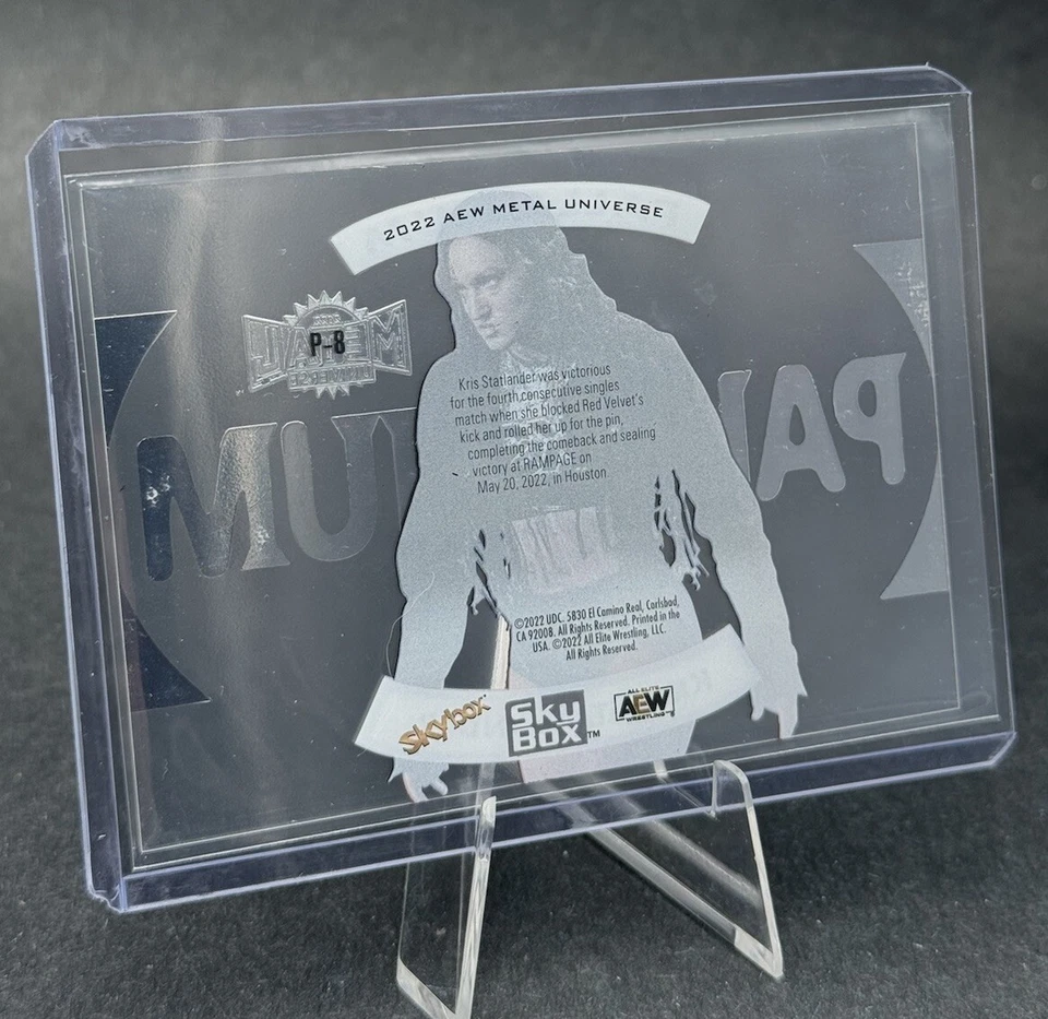 Kris Statlander 2022 Skybox Metal Universe AEW All Elite PALLADIUM #P-8 Acetate - Image 3 of 3