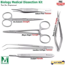Minor Surgery Biology Medical Student Dissecting Tool Kit Set German Gr