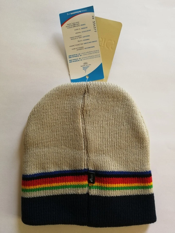 ASICS OLIMPIADI TORINO 2006 WINTER HAT CUFFIA CAPPELLO INVERNALE NEW OLYMPICS - Imagen 3 de 4