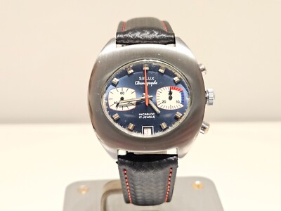 VINTAGE SPORT PANDA DIAL ST.STEEL MEN'S CHRONOGRAPH WATCH 