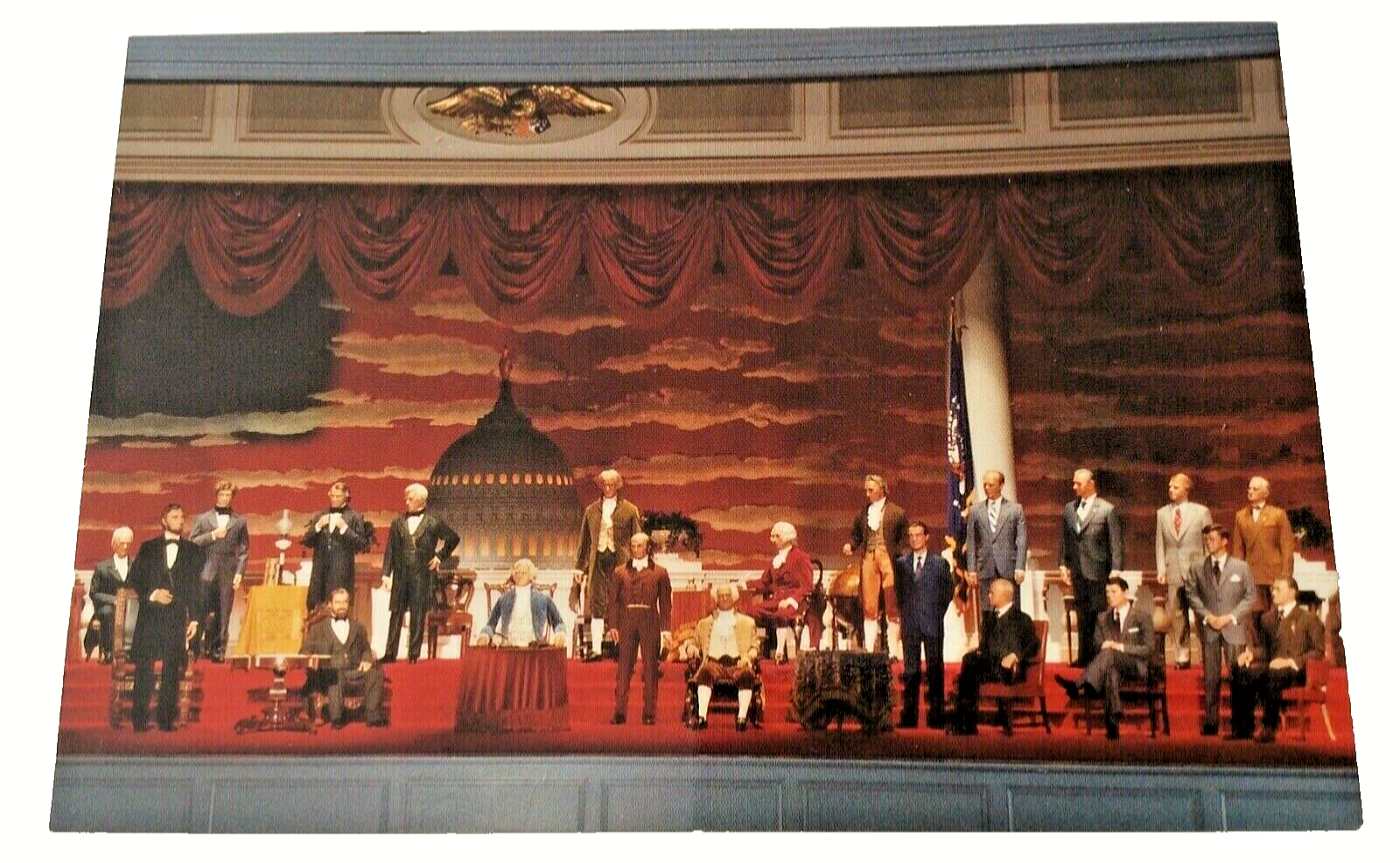 1990s Vintage Disney World Hall of Presidents Liberty Square Postcard