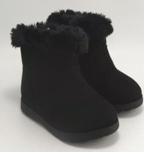 Cat & Jack Emani Zipper Slip-On Boots Toddler Girls Size 6 Winter Boots Black