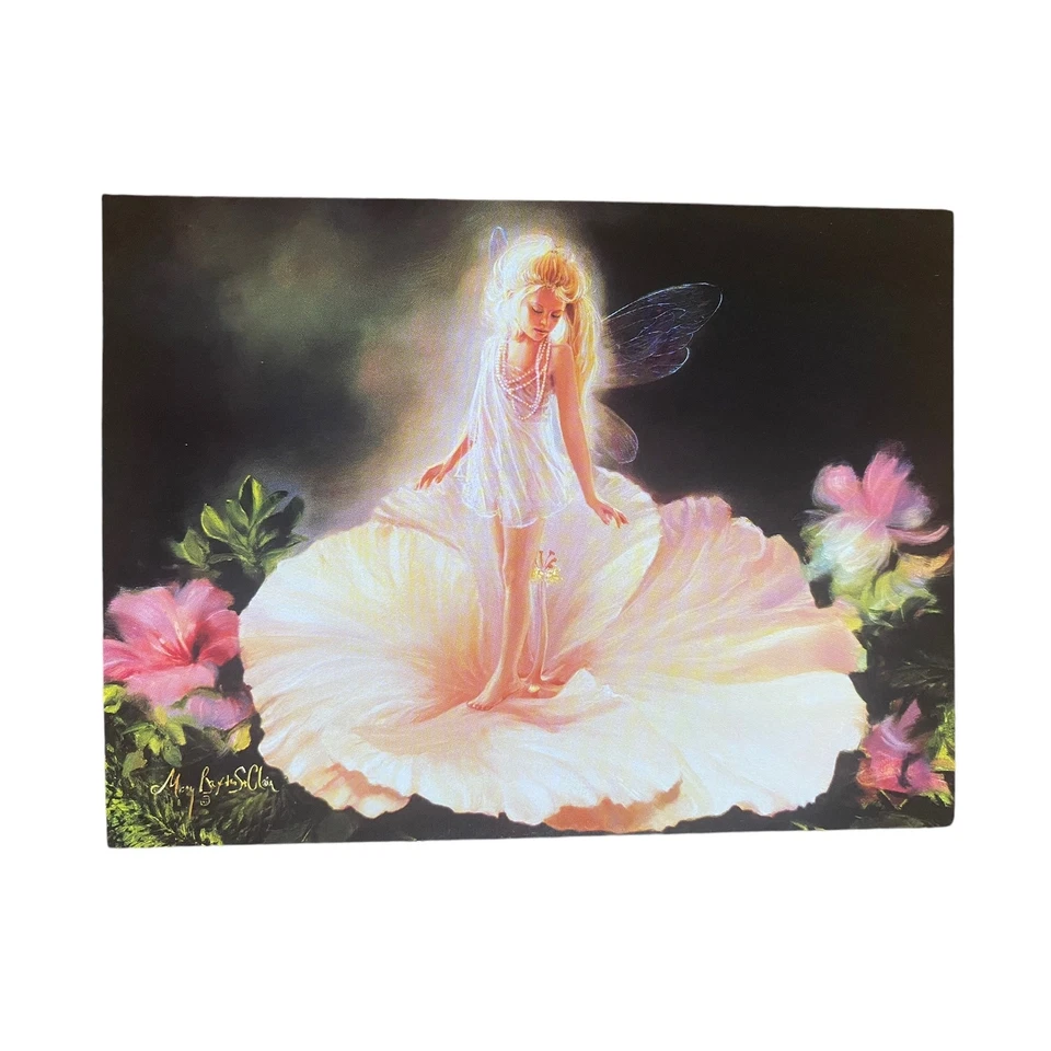 NOVO Cartão de Aniversário de Fada Vintage Flor Encantada Árvore Inclinada Fantasia St. Clair - Imagem 2 de 4