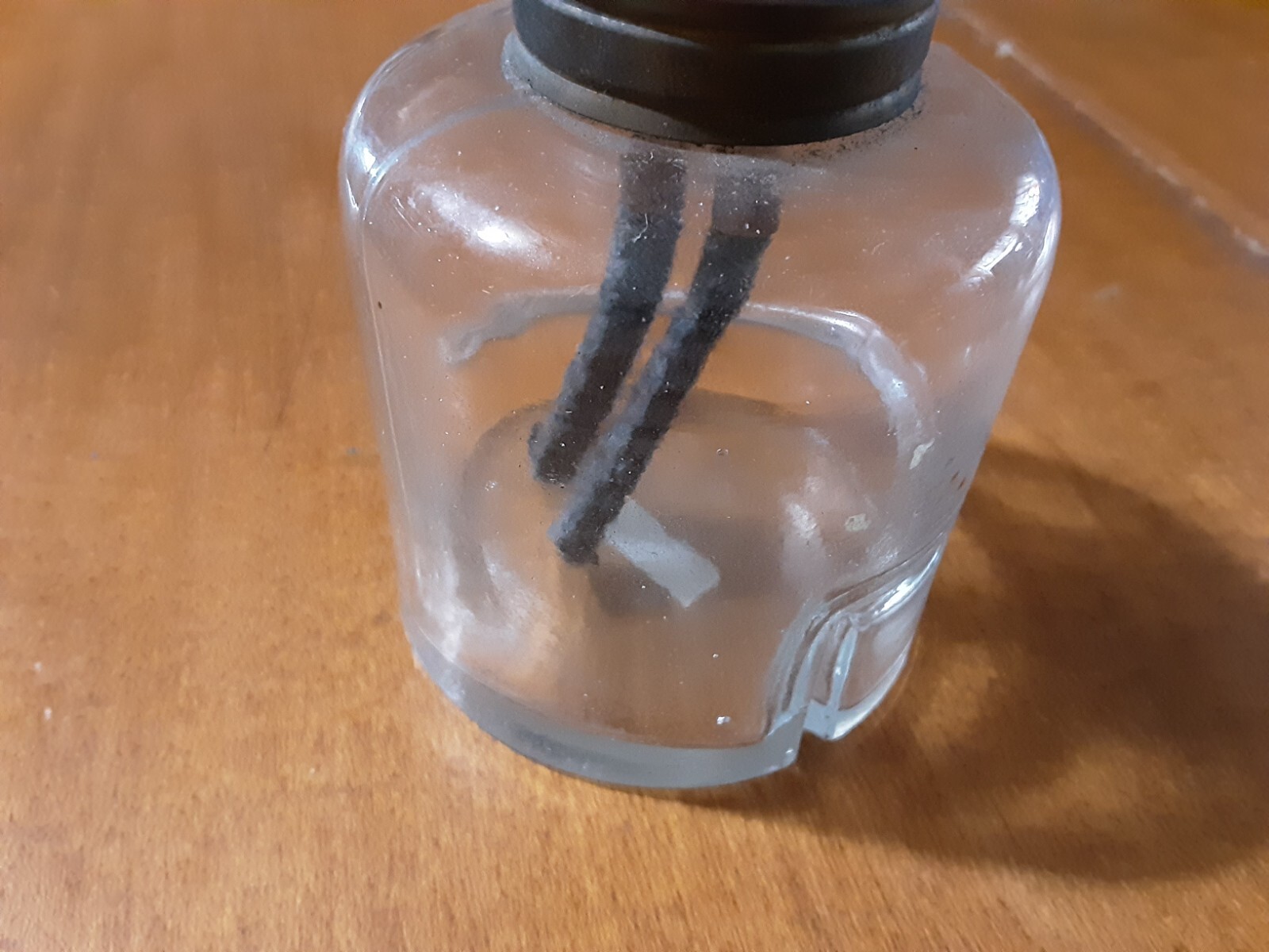 ANTIQUE 1800'S CLEAR GLASS WHALE LARD OIL LAMP RR WITH BURNER 21/2" eBay