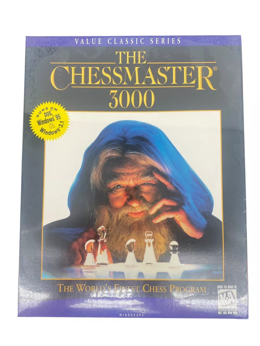 VTG THE CHESSMASTER 3000 Big Box PC Chess Game MS DOS Windows 95