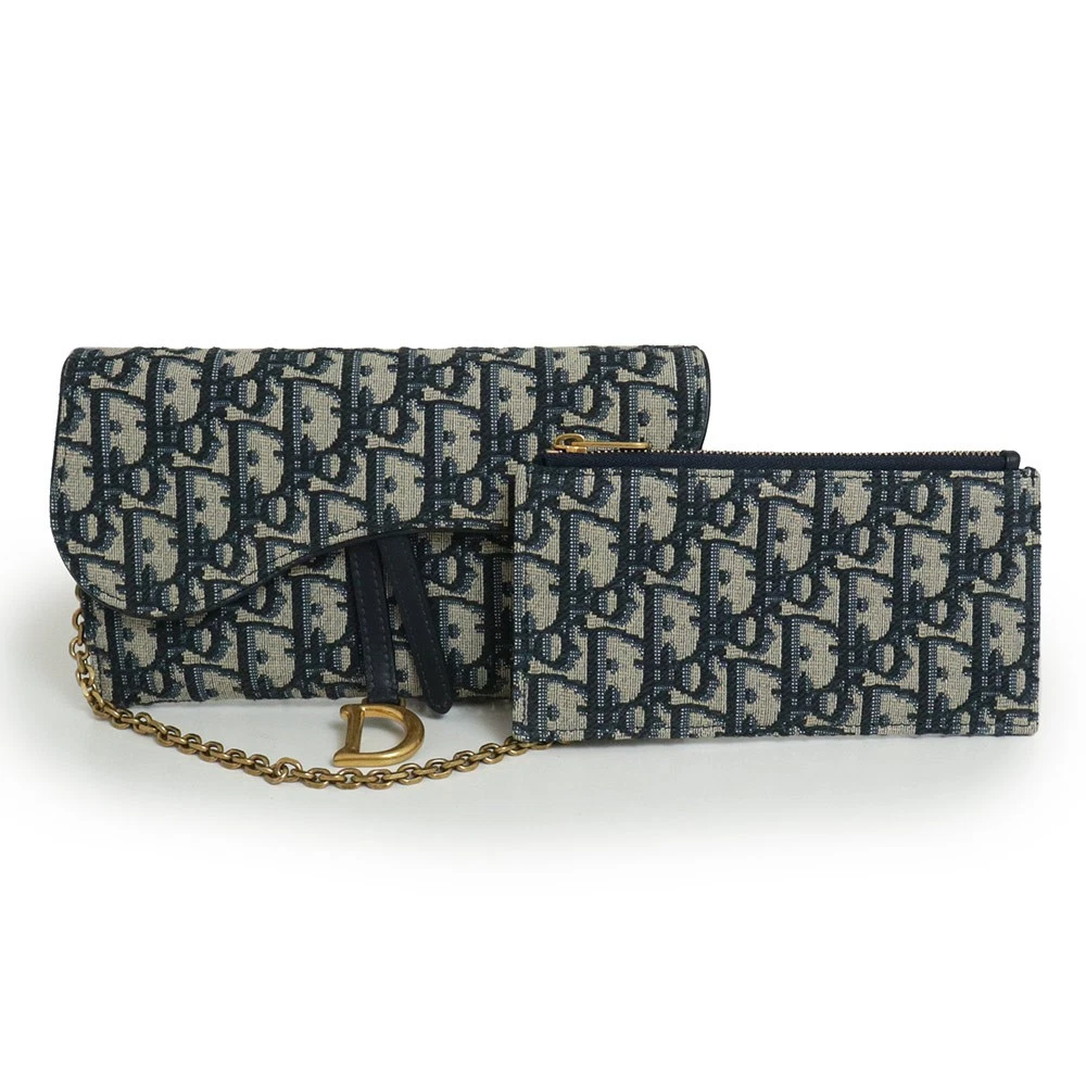 Christian Dior Pochette Chaîne Selle Petit Portefeuille 2 Voies Pochette Sac Bandoulière r20_0 Rp