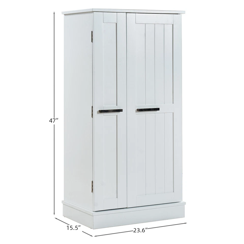 Kitchen Pantry Storage Cabinet,Freestanding Cupboard w/Door & Adjustable Shelves - Image 4 of 4