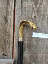 Bastone da passeggio fatto a mano testa con manico di serpente bacchette soli...