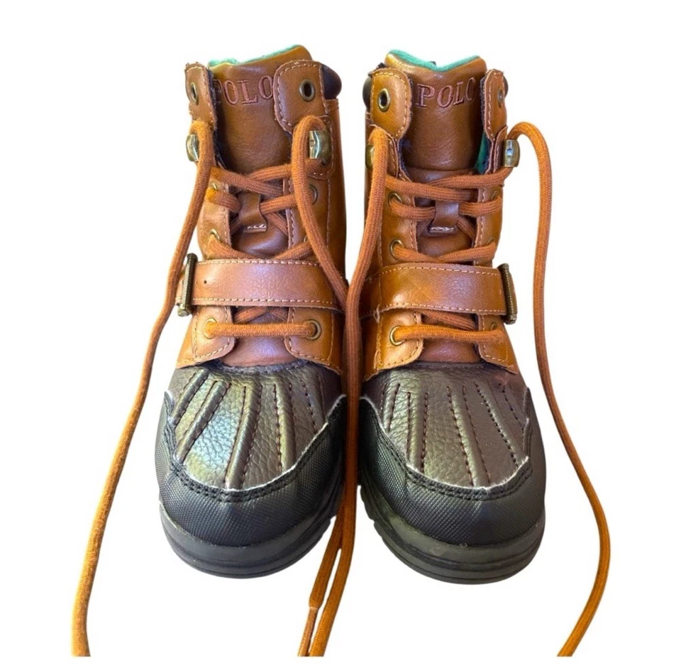 Polo Ralph Lauren Colbey Mid II Botas Marrón Rendimiento Pato Botas niños Talla 13 Foto 2 de 4