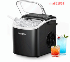 Countertop Ice Maker Machine with Handle, 26lbs in 24Hrs, 9 Ice Cubes Ready