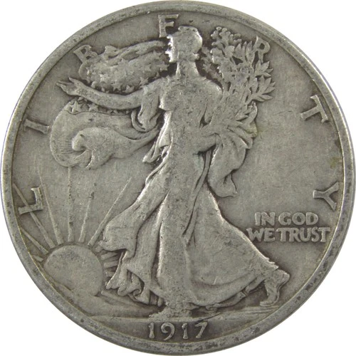 1917 Liberty Walking Silver Half Dollar VG Very Good SKU:I24550