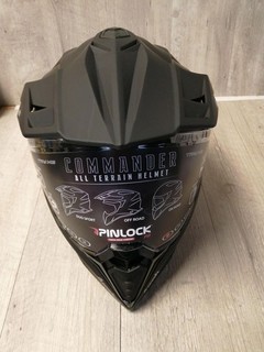 Motorradhelm Off Road AIROH Commander CM11 Matte Black Größe L