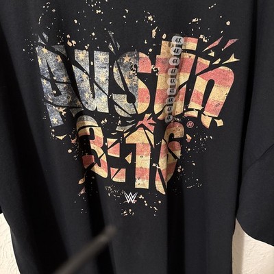 WWE Stone Cold Steve Austin Skull 3:16 Wrestler T-Shirt 4XL Black USA Flag New