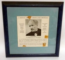Arturo Toscanini Autograph Flyer for a Concert with the Cincinnati Symphony