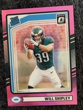 2024 Panini Donruss Rated Rookie Will Shipley #312 Optic Pink Prizm (RC)
