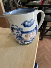 M.A. Hadley Art Pottery “The End” 6.25” Cow Pitcher Milk Jug Hand Painted Signed