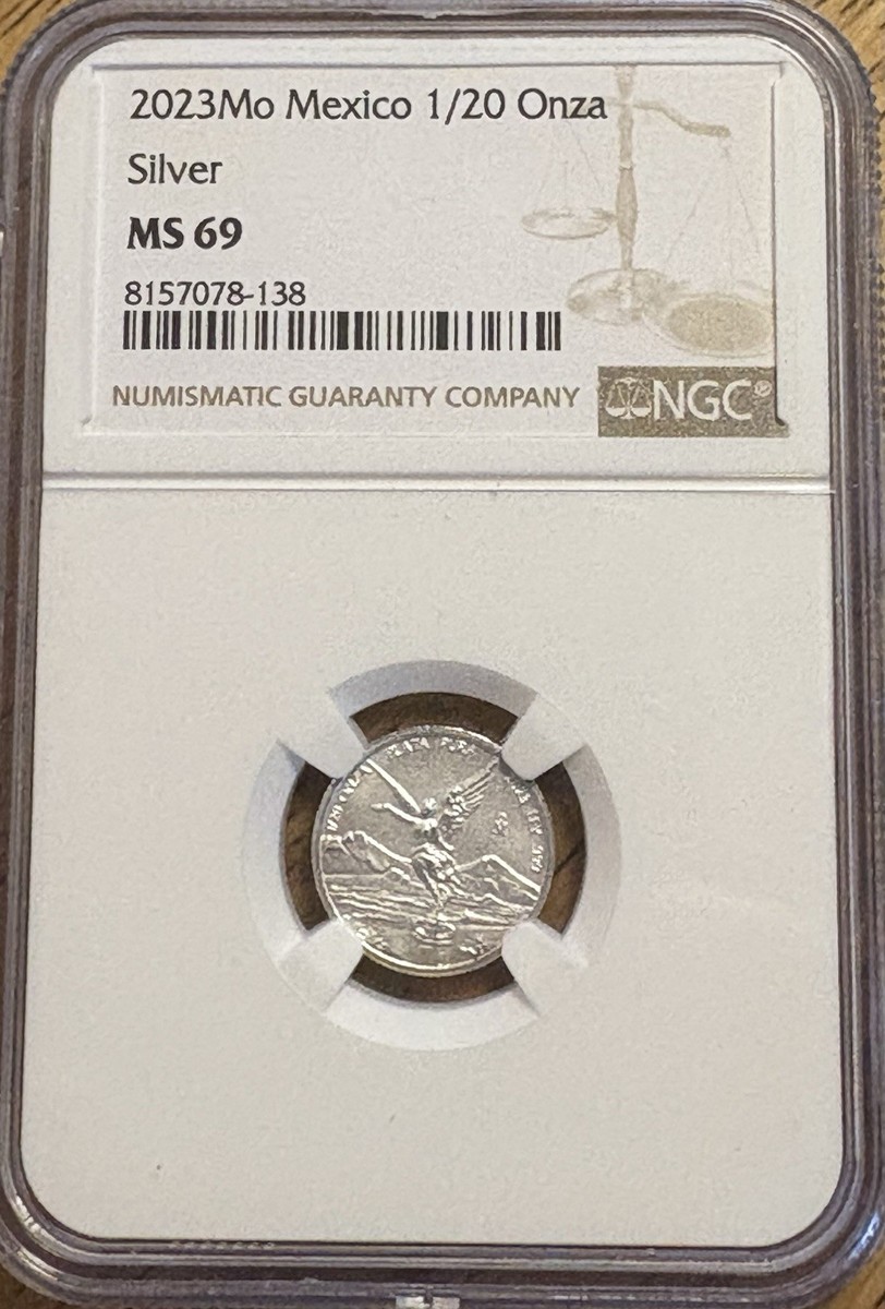 2023-Mo Mexico 1/20 oz Onza Silver Libertad NGC MS 69 Uncirculated