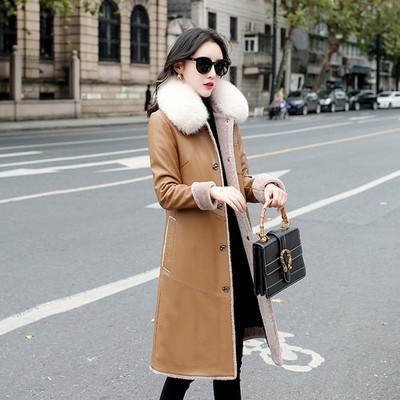 Winter Womens Duck Down Jacket Slim Fit Thicken Warm Real Fox Fur Collar Jackets