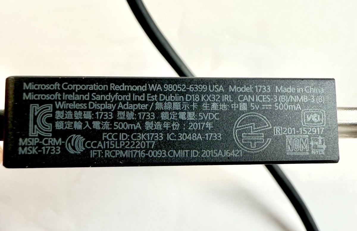 Microsoft Wireless Display Adapter v2 model 1733 | eBay