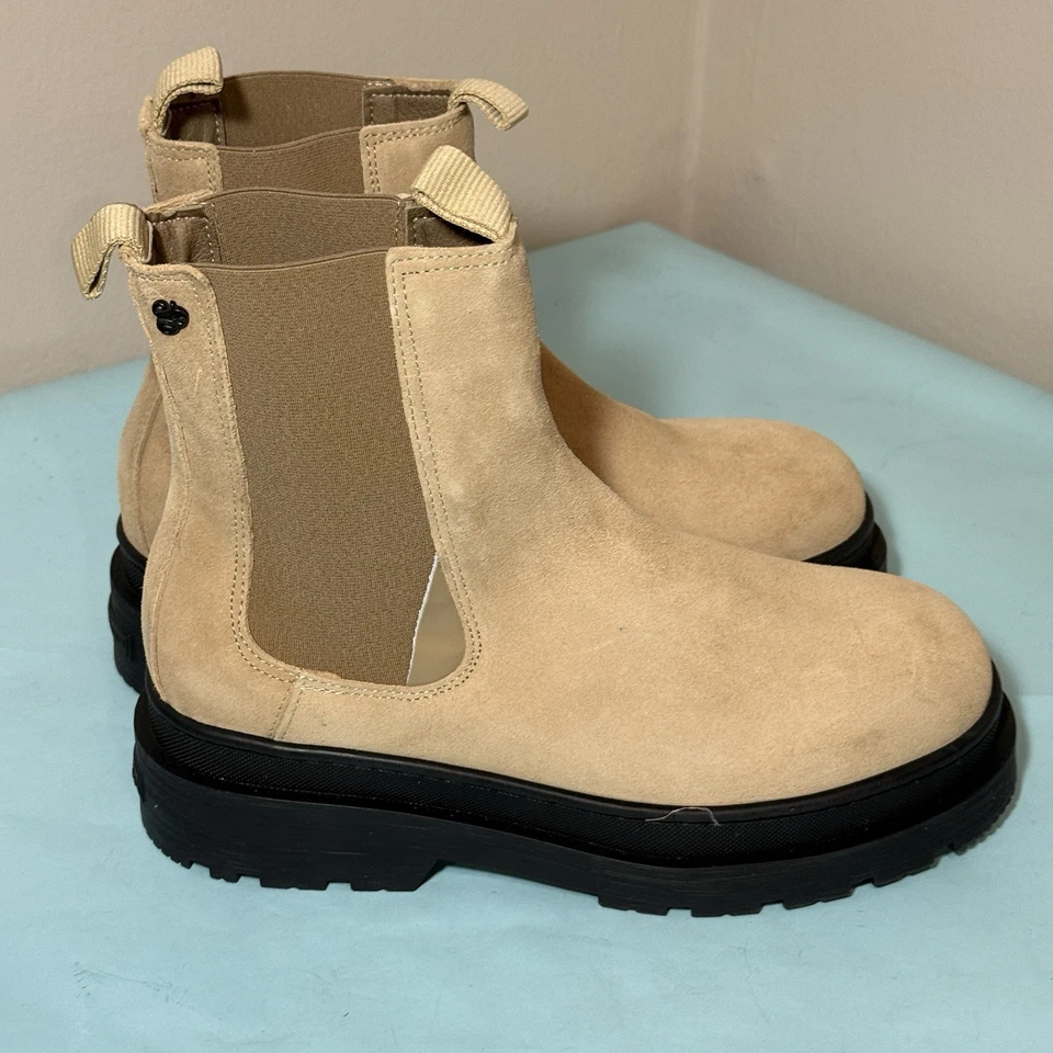 Portugal NUEVAS Botas Chelsea Scotch & Soda Gamuza Aubri Beige Suela Negra Talla EU 40 Foto 3 de 4