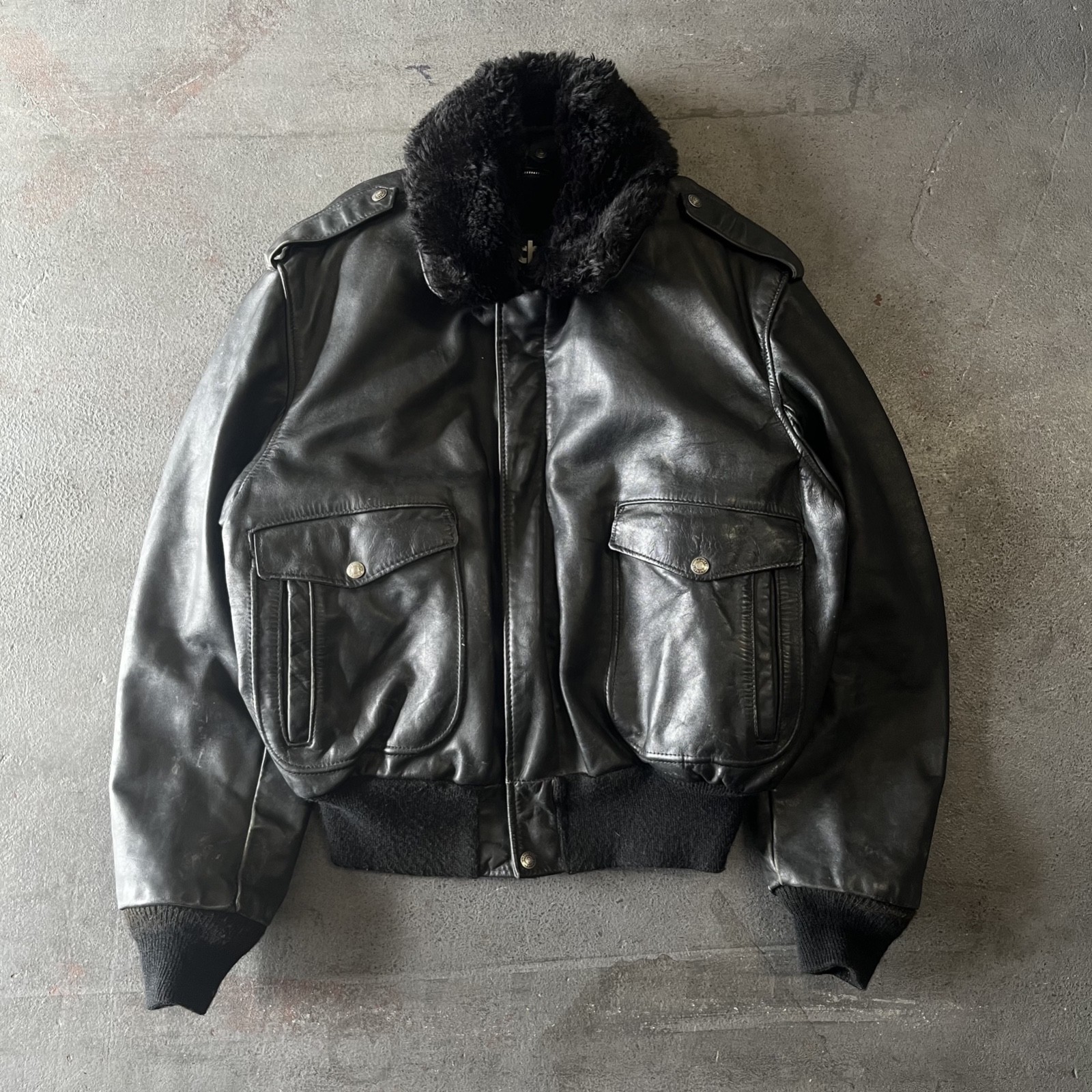 Men's Vintage Avirex Type A-2 Brown Leather Flight Jacket XL