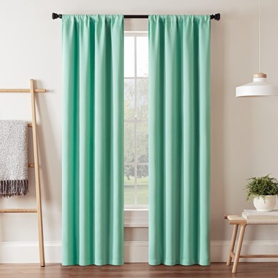 Eclipse Blackout Curtains for Bedroom-Darrell 37''W x 84''L (Pack of 1), Mint 