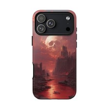 For iPhone / Galaxy / Pixel   Blood Fortress Skull Moon Phone Case