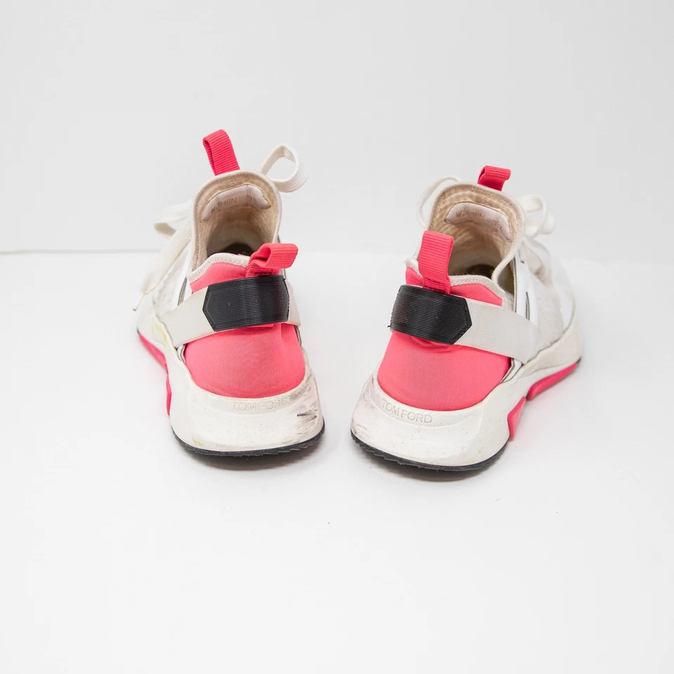 Tom Ford Women's Logo Print Embossed Lace Up Low Top Athletic Sneakers Shoes 9.5 - Image 3 of 4