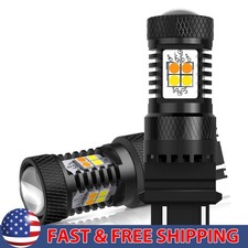 Switchback Amber White 3157 4157 Front LED Turn Signal Light For Silverado 2/10x