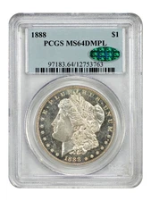 1888 $1 PCGS/CAC MS64DMPL - Morgan Dollar
