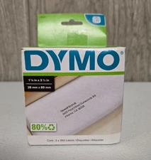 DYMO 30252 LW WHITE ADDRESS LABELS 1-1/8"x3-1/2" 350 LABELS PER ROLL 2 Rolls