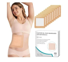 Castor Oil pack self adhesive 7.9"X7.9"  30 pack