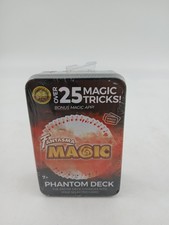 Fantasma Magic Phantom Deck Cards 25 Tricks Sealed Tin Bonus App 7 Set Book