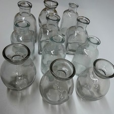 Celebrate It Glass Bud Vases Assorted Shapes Clear Floral Decor 11 Count Used