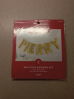 Wondershop Balloon Banner Kit Makes Merry Xmas