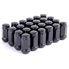 24 PC 14x1.5 Lug Nuts Black 19mm Hex Compatible with Chevy GMC 6 Lug Aftermarket