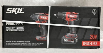 Skil 20Volt  2-tool Brushless Power Tool Combo Kit 1 Battery & Charger CB 743701