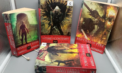 Andrzej Sapkovski - Witcher saga - novels 1 - 4 ( Orbit paperbacks )