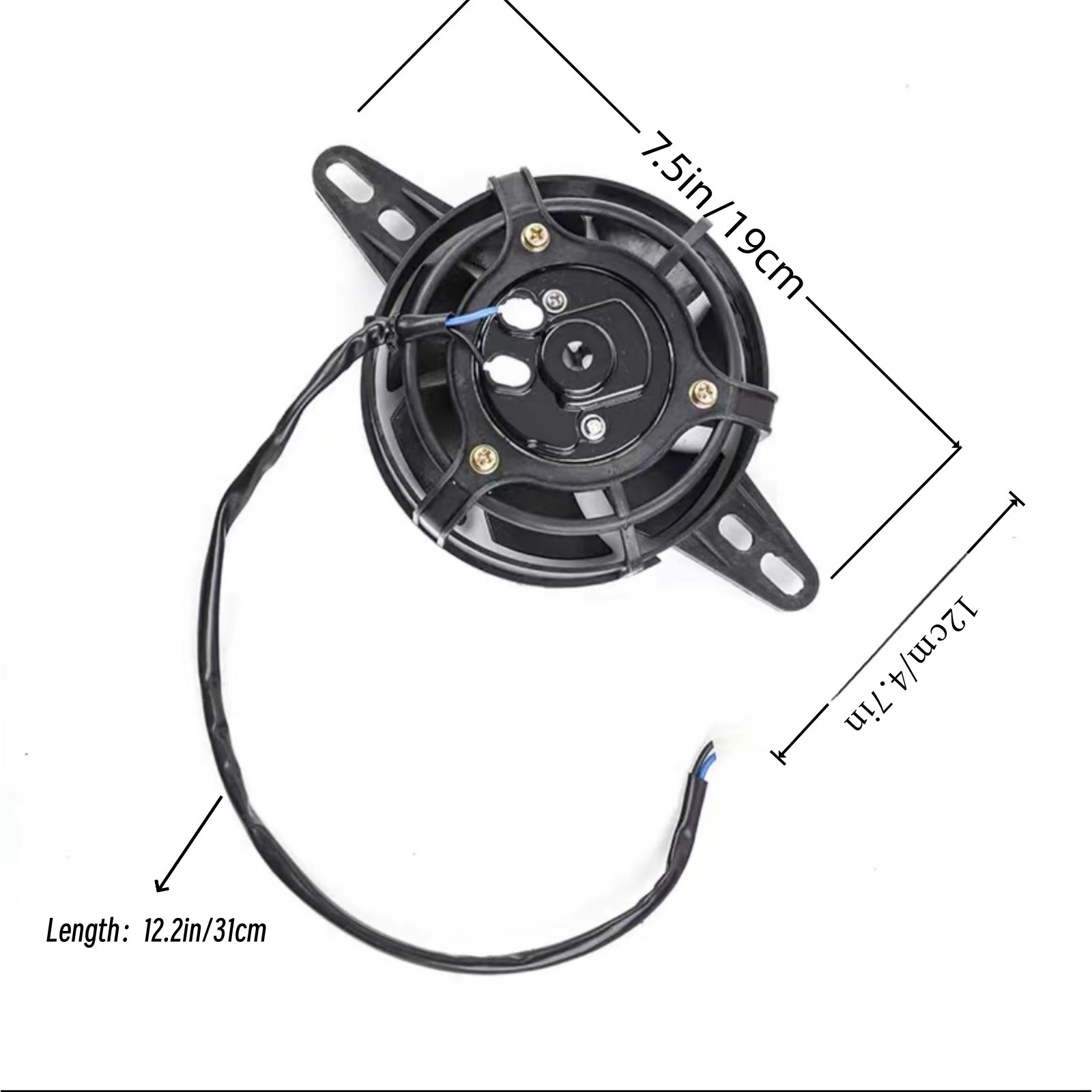 1x 4inch Motorcycle Radiator Cooling Fan Electric Fan For Dirt Bike ATV