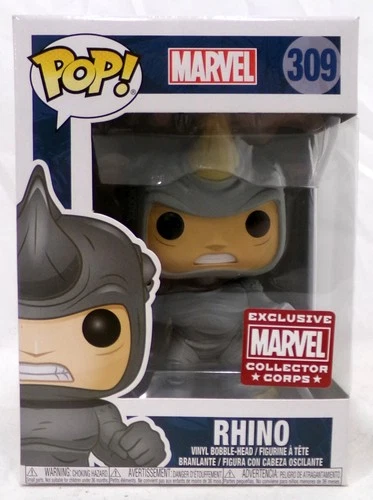 Funko Pop! 309 Rhino Marvel Collector Corps Exclusive Vinyl Figure New