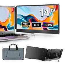 14" Laptop Monitor Extender, FHD 1080P IPS Dual Laptop Screen Extender, HDMI/...