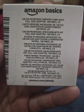 Amazon Basics Micro SDXC 128GB Memory Card With Full Size Adapter, A2, U3