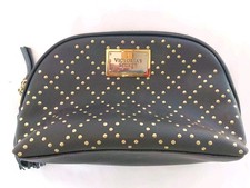 Victoria's Secret Black And Gold tone Cosmetic Bag
