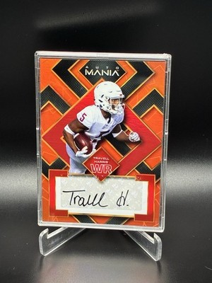 2022 Wild Card Auto Mania - Square Rainbow Orange #AM-SQ44 Travell Harris