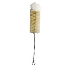 Stainless Steel Soda Bottle Cleaning Brush in Natural Boar Bristle Wool Big