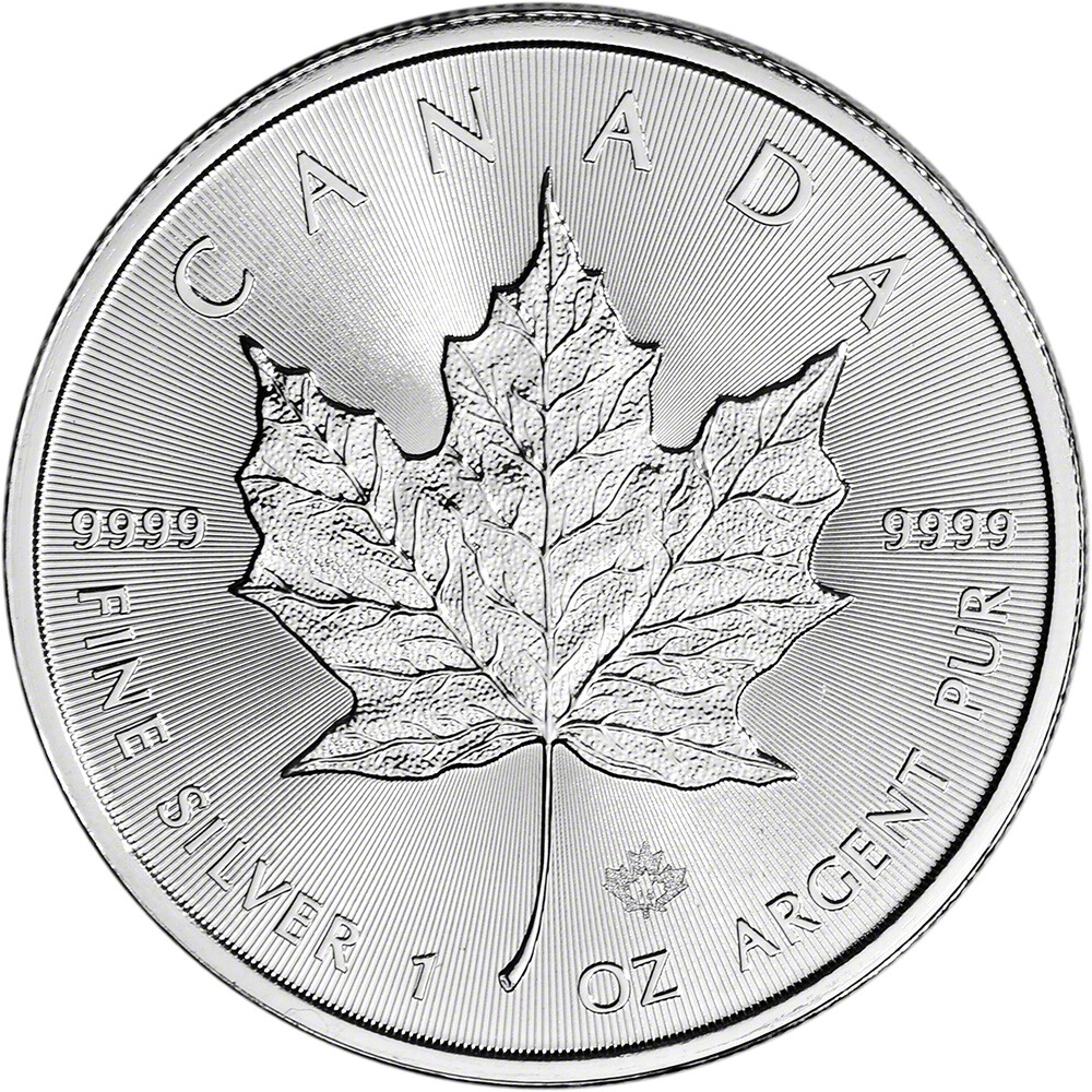 Canada Silver Maple Leaf - 1 oz - $5 - BU - Five 5 Coins - Random