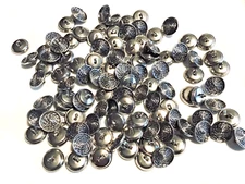 (100) Vtg.-Silvertone- Wire Back Shank-BUTTONS~5/8”-Sewing~Button Lovers-Jewelry